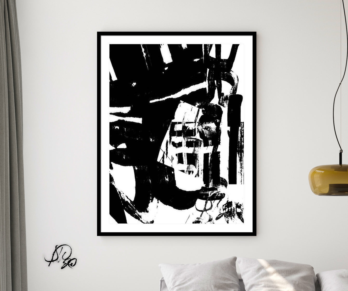 BLKWHT1|Black & White Framed Print