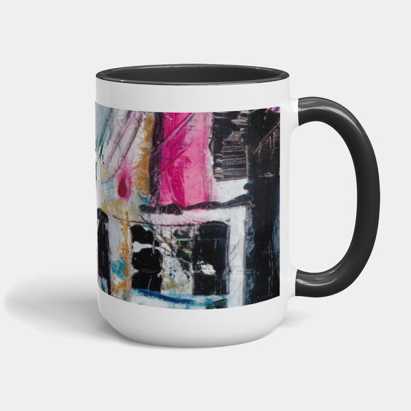 PIECES of BLUE| Custom Abstract Accent Mugs