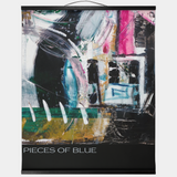 PIECES OF BLUE I | Hanging Canvas Art